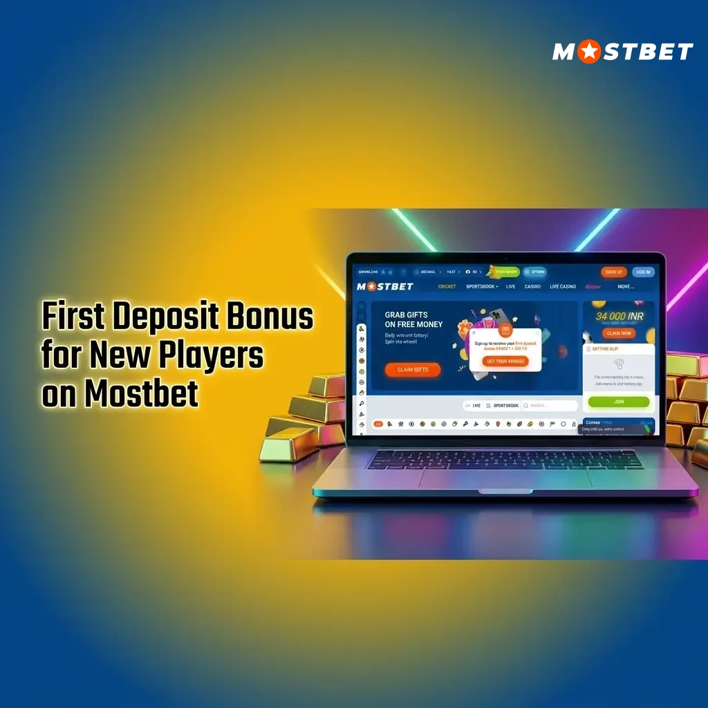 Mostbet first deposit bonus 125% plus 250 free spins for new players in India with INR 300 minimum deposit