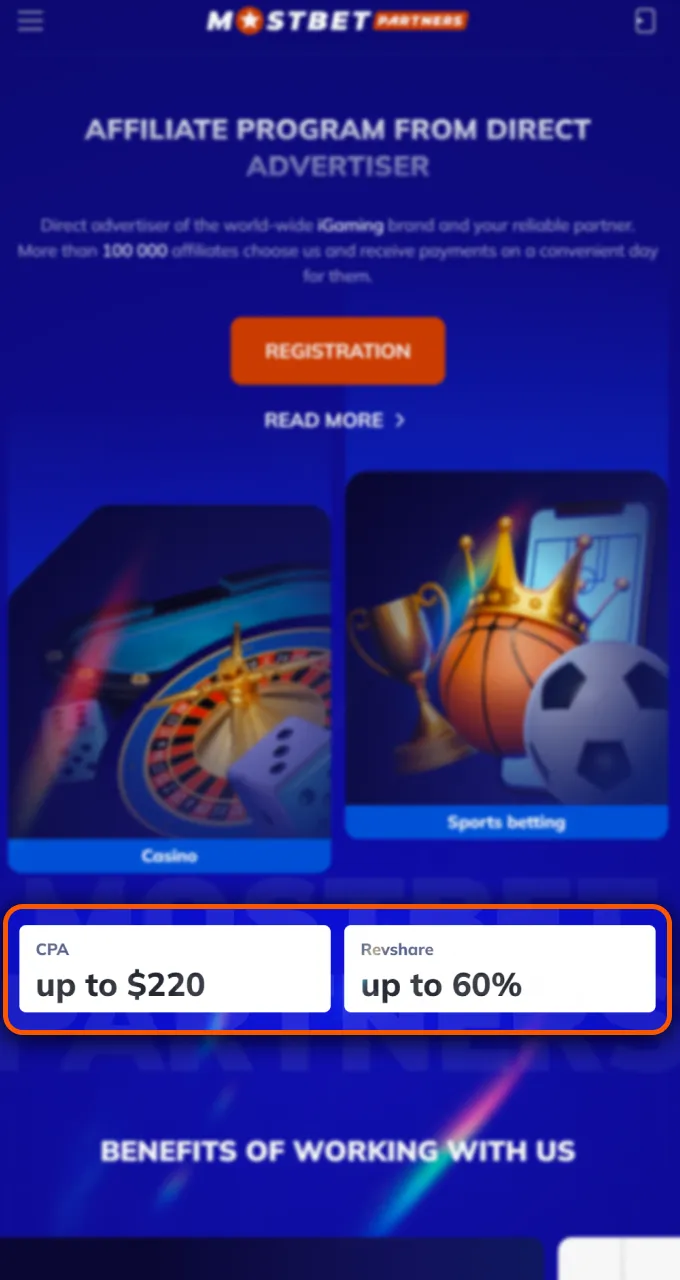 Choose between CPA or RevShare models to maximize your earnings with the Mostbet affiliate program.