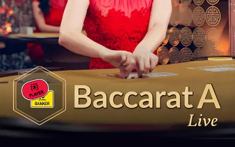 Experience the exquisite atmosphere of Baccarat A live with professional dealers at Mostbet.