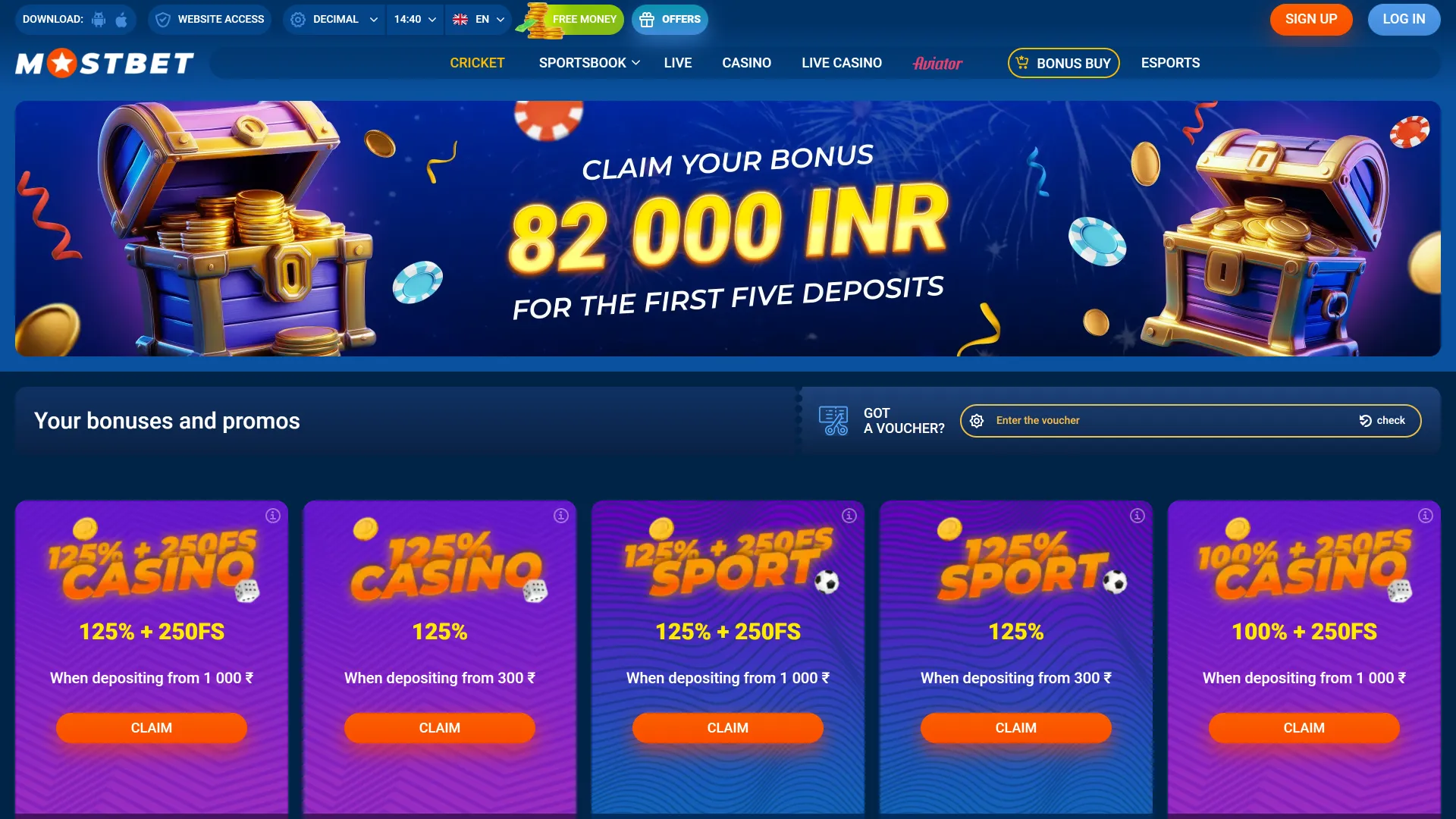 Improve your game with generous bonuses and promotions available at Mostbet.