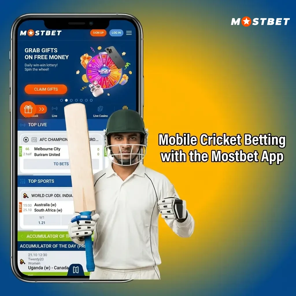 Mostbet mobile app for cricket betting on Android and iOS with live bets and full market access