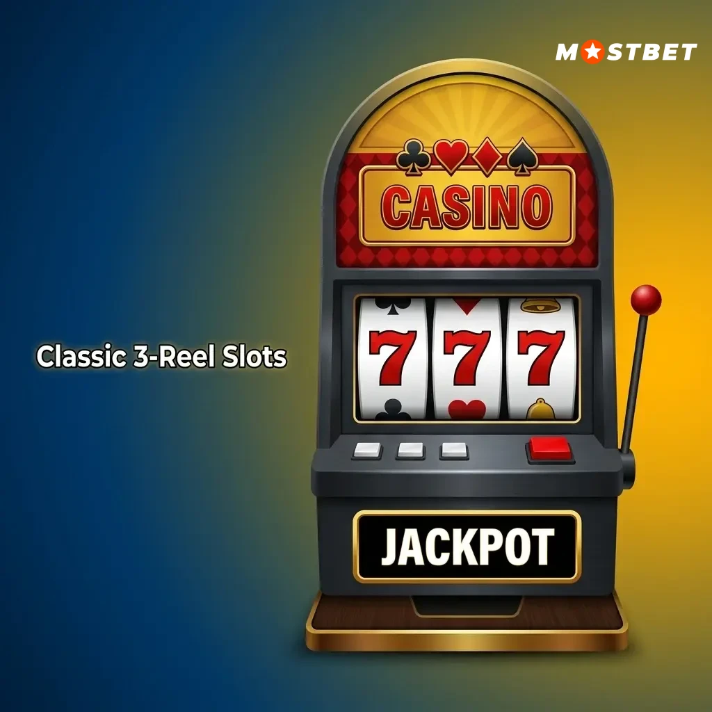 Classic 3-reel slot machines with simple symbols and straightforward paylines for a fast, no-frills gaming experience