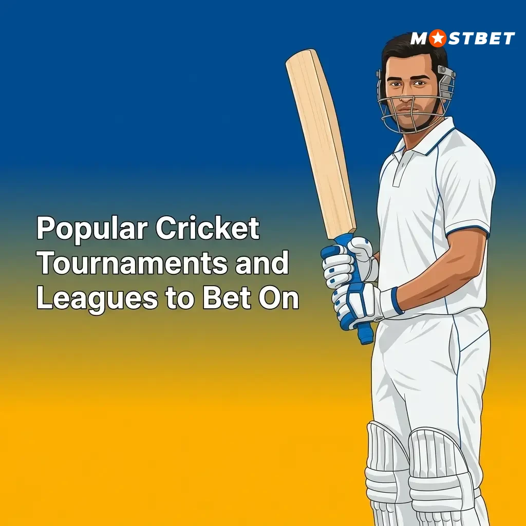 Popular cricket tournaments to bet on Mostbet IPL ICC World Cup T20 Ashes BBL CPL SA20 markets India