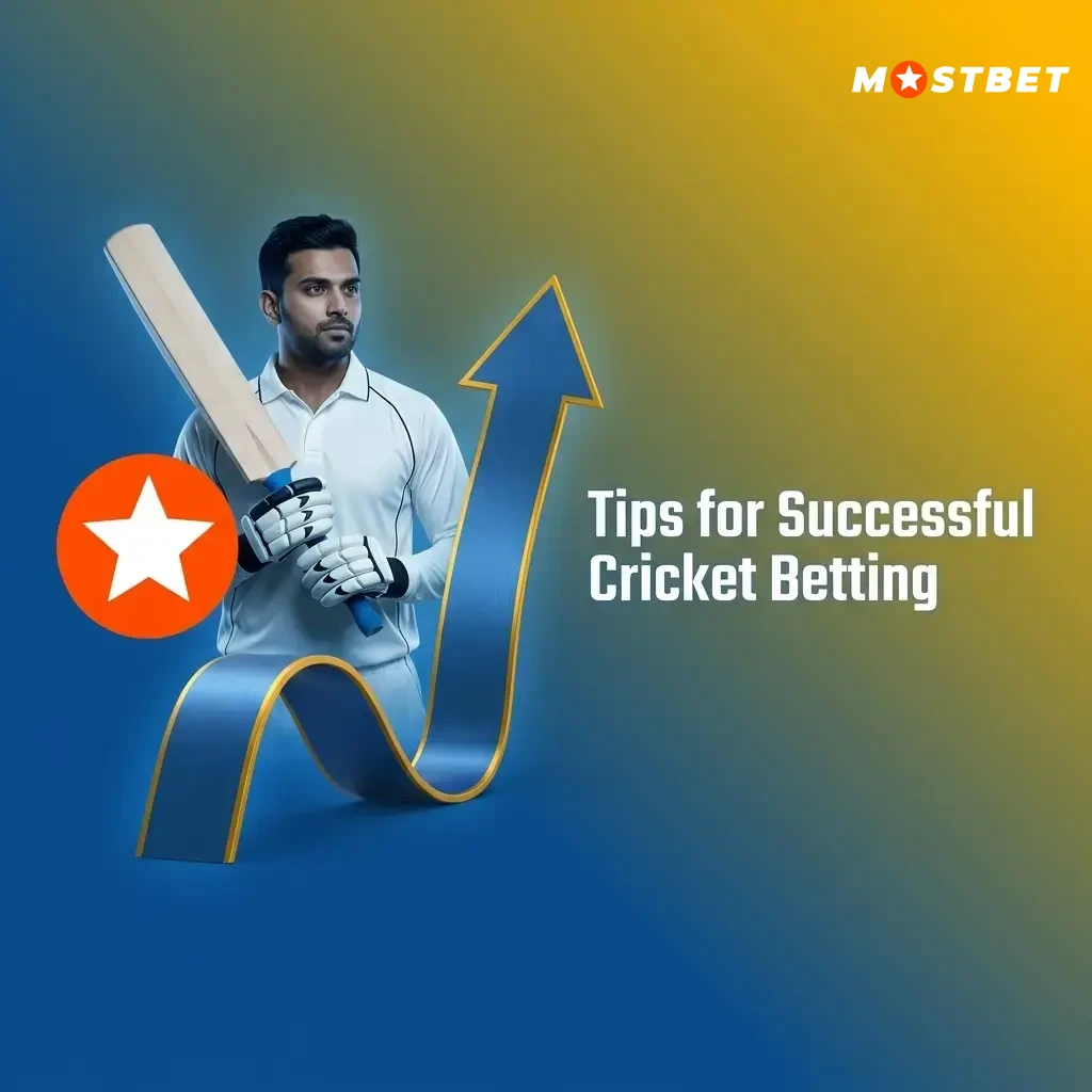 Cricket betting tips: study team form, pitch conditions, weather, manage bankroll, and use live betting strategically at Mostbet.