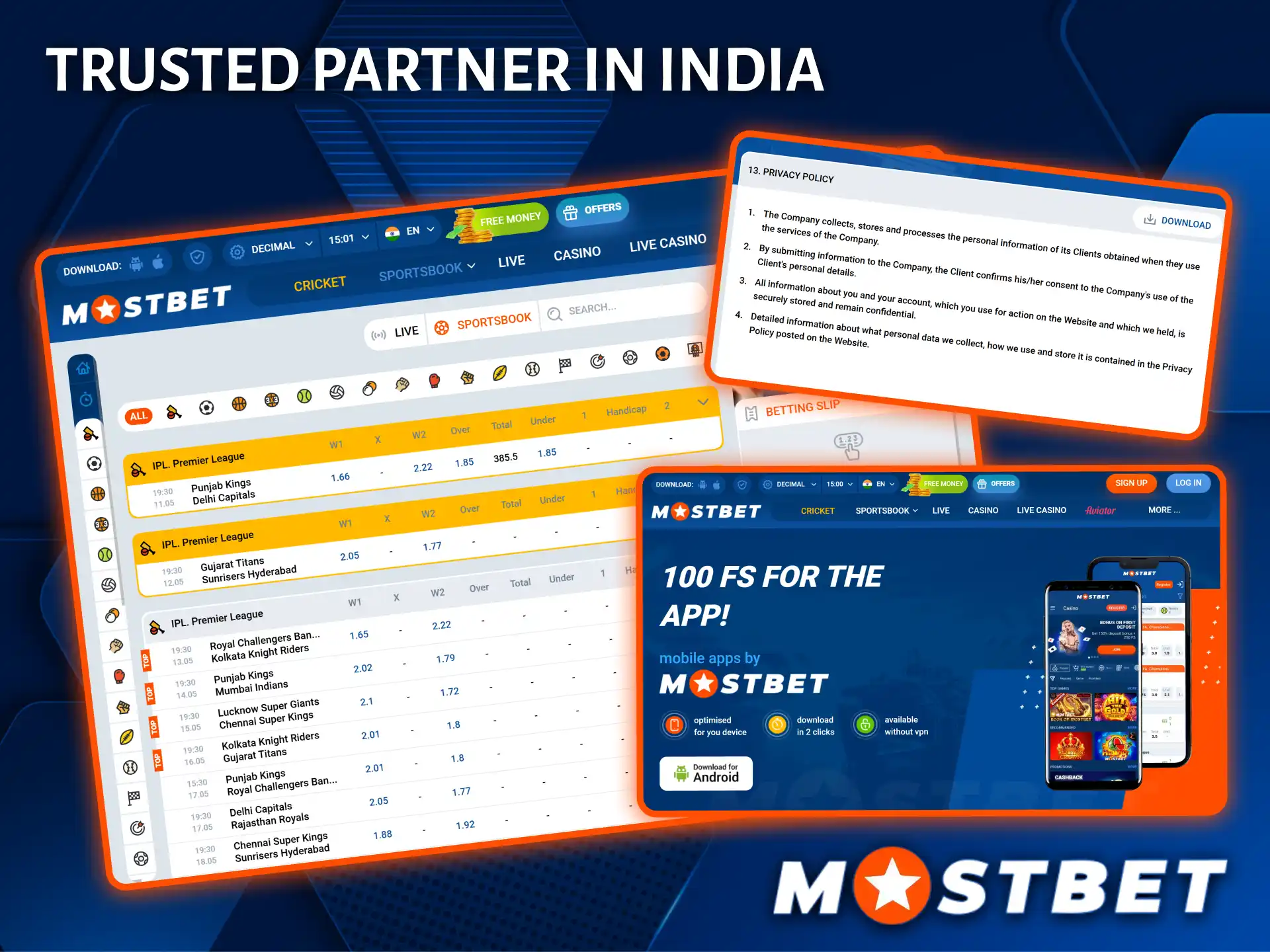 Mostbet is a highly trusted partner in India, offering secure betting.