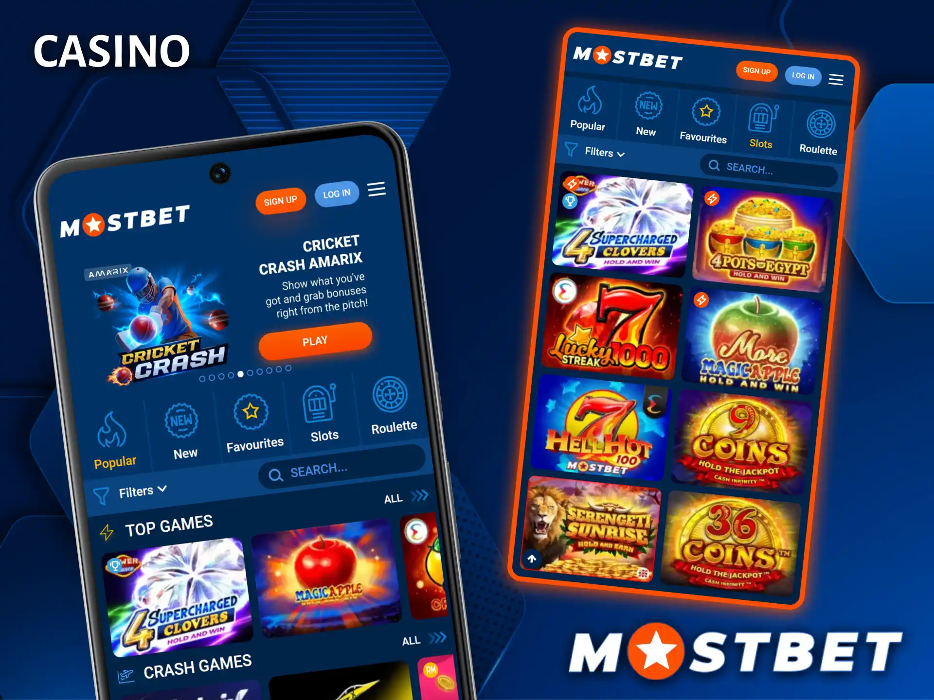 Thousands of licensed slots and table games are available around the clock in the Mostbet casino app for smartphones.