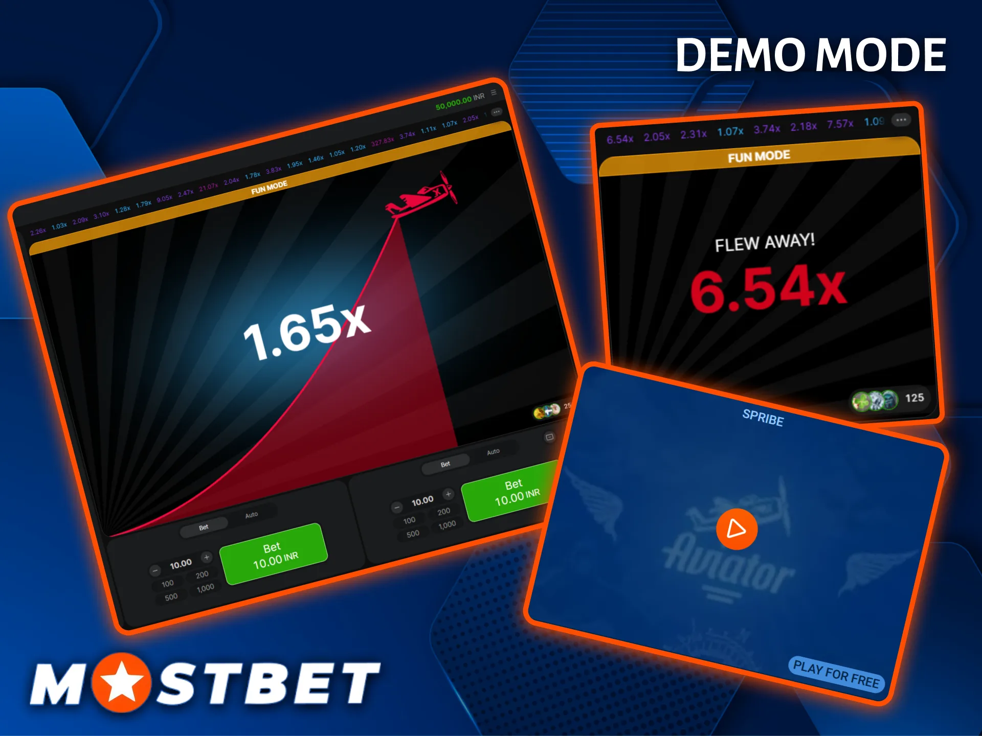 Hone your skills for free with the convenient Aviator demo mode at Mostbet Casino.