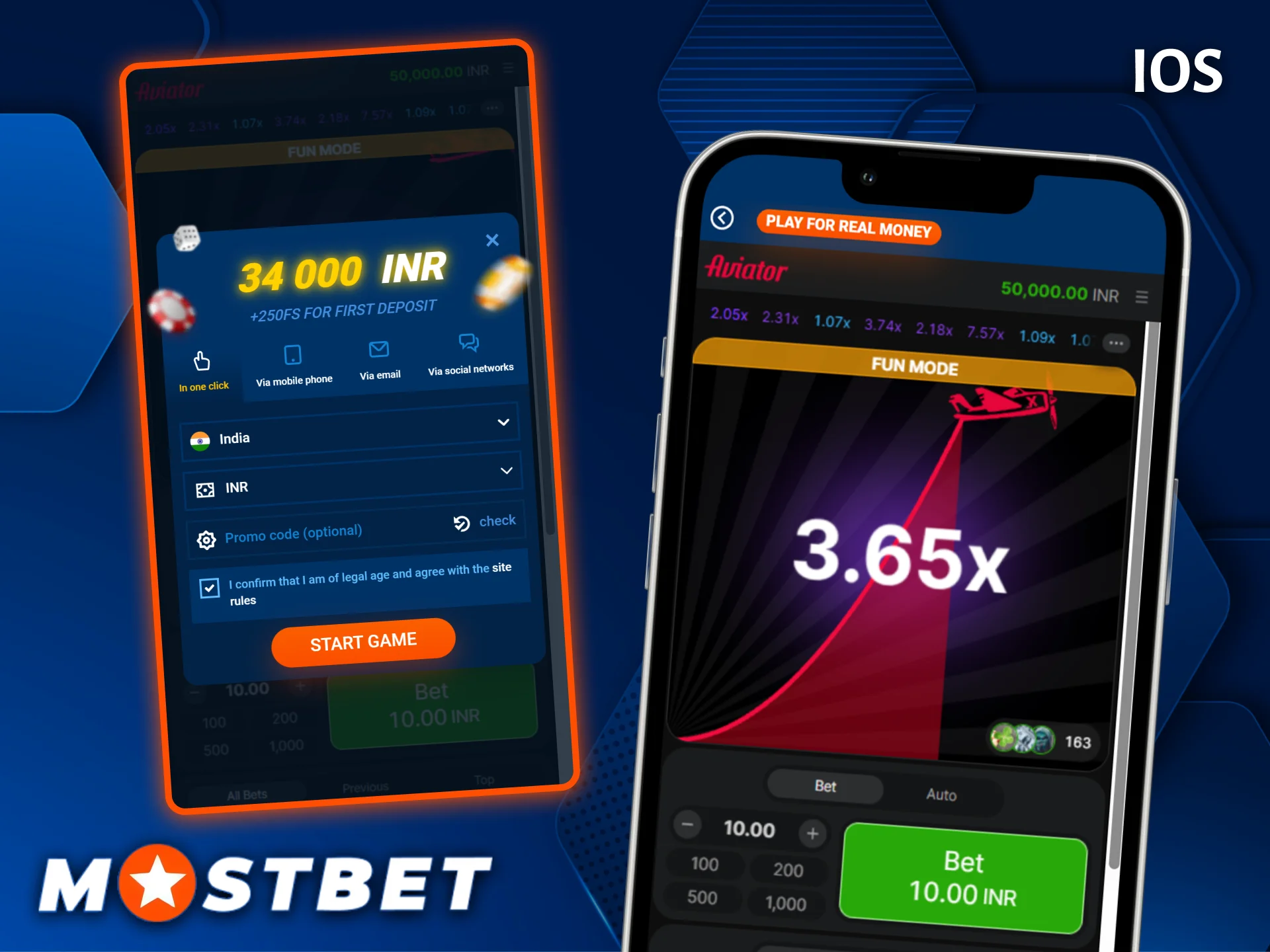 Download the optimized Mostbet mobile app to play Aviator on your iOS device anywhere.