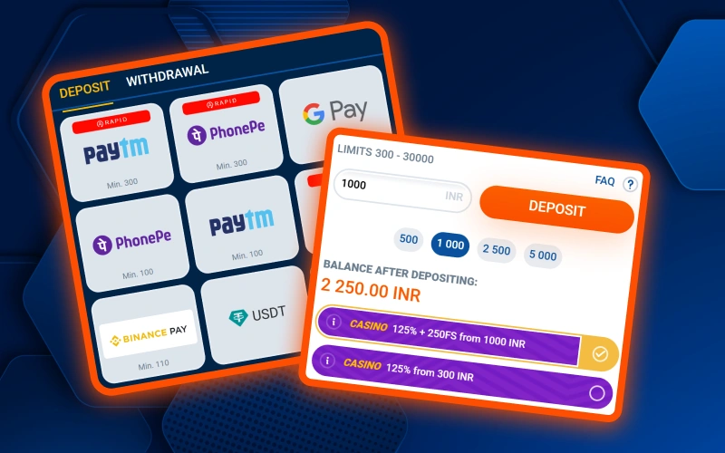 Mostbet online casino offers hassle-free deposits and withdrawals using various popular Indian payment methods.