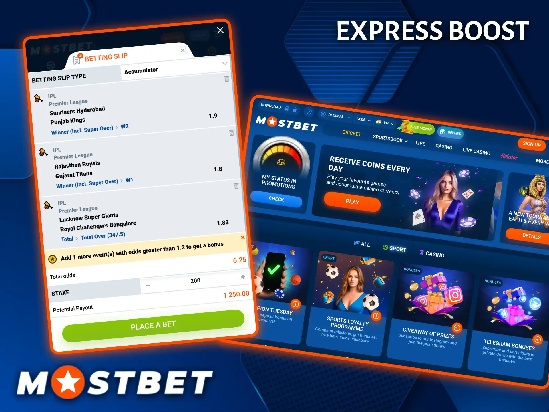 Boost your winnings with a lucrative bonus boost at the Mostbet bookmaker.