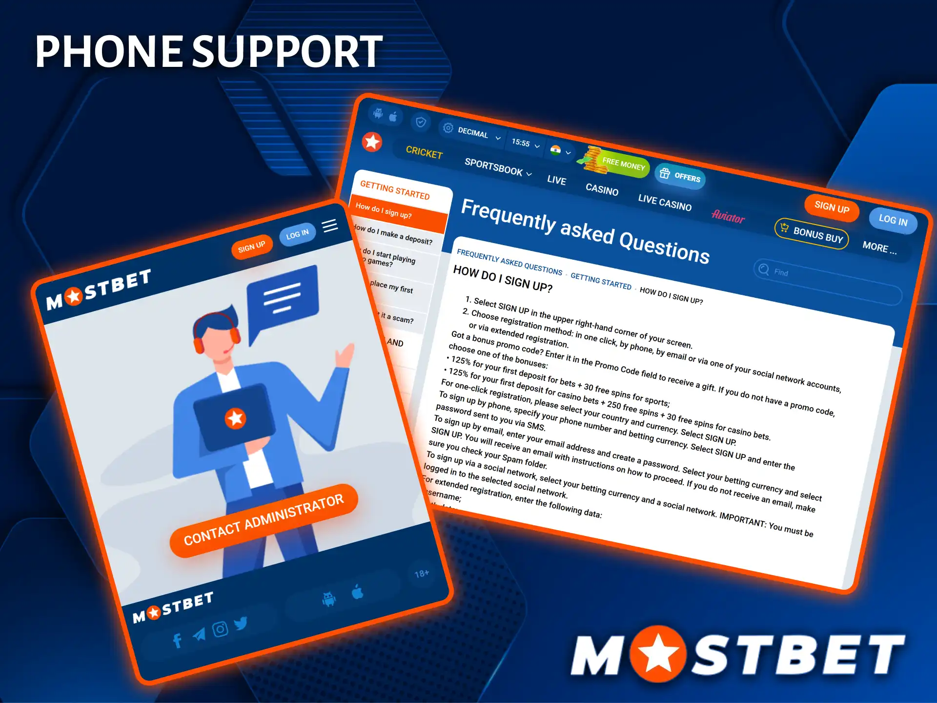 Mostbet's professional support team is ready to assist you by phone to resolve your issues promptly.