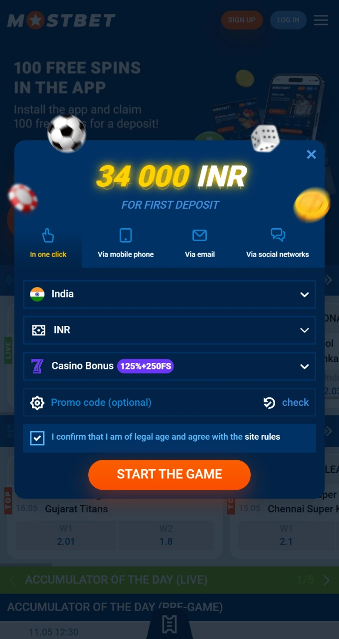 Join the community and start your journey with a simple registration at Mostbet.