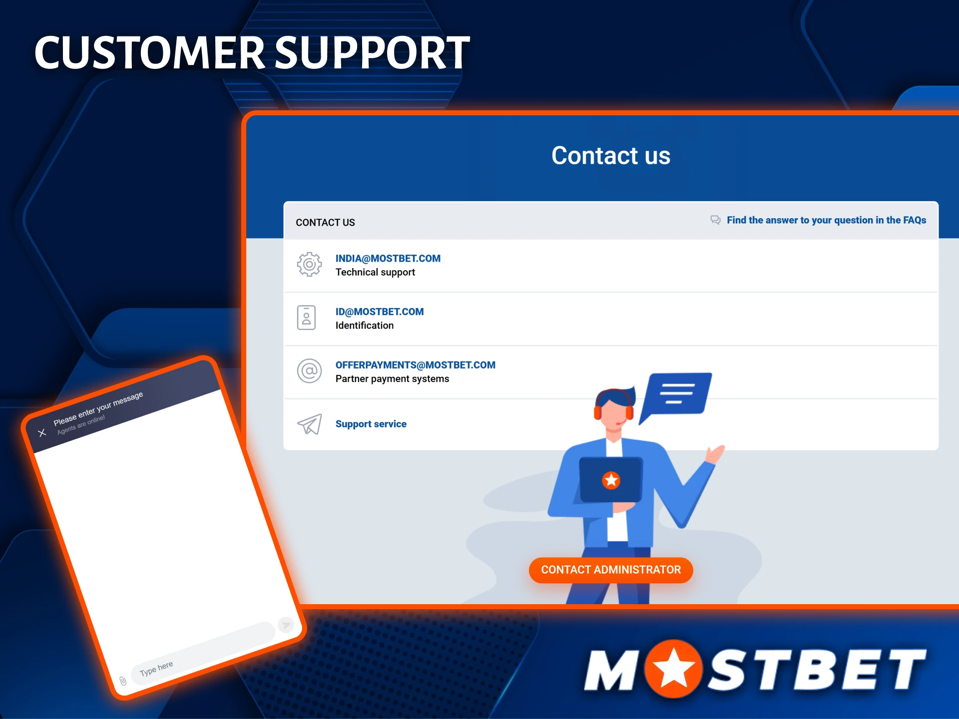 Get instant assistance from Mostbet's professional 24/7 customer support service.