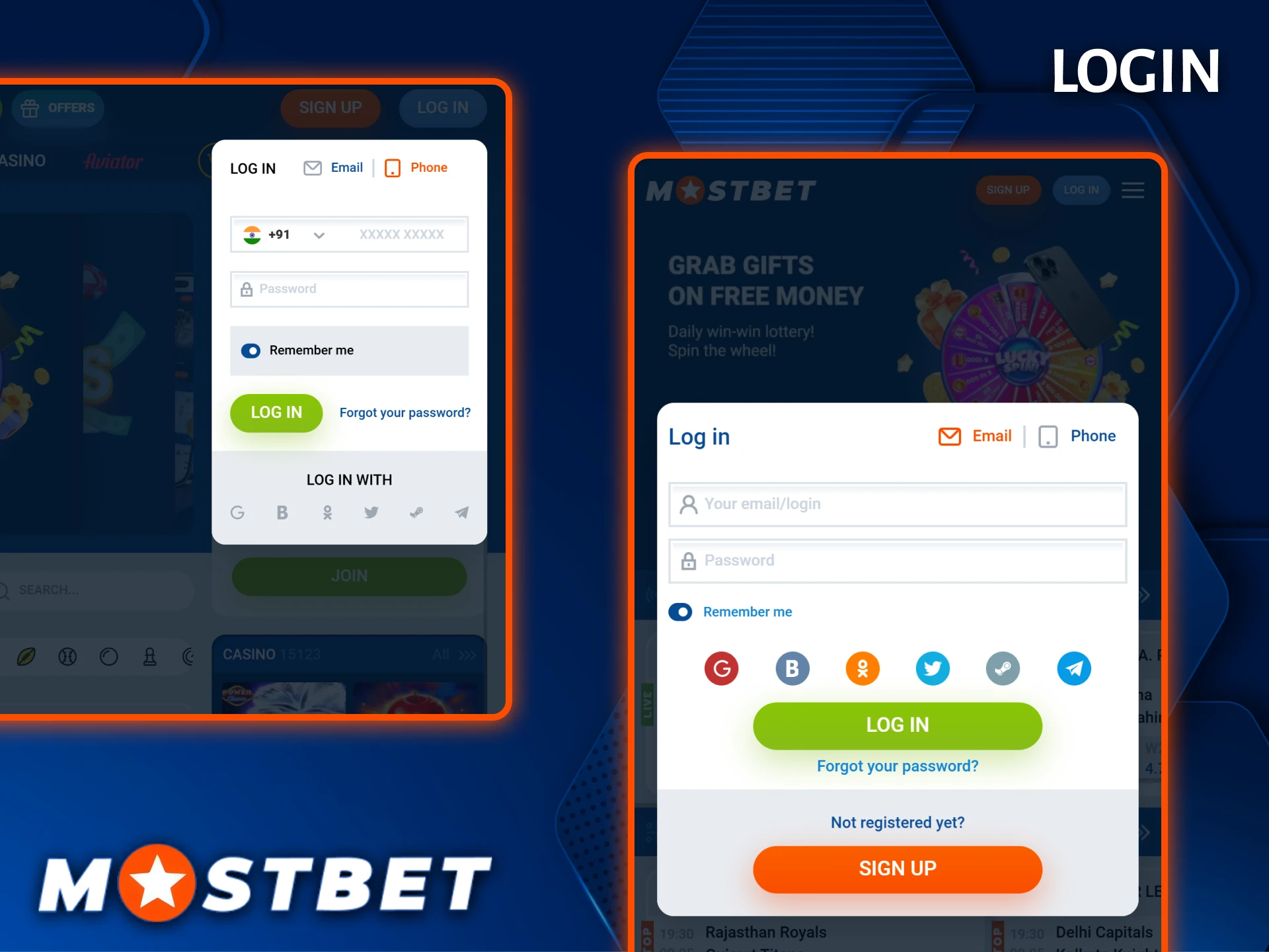 Access your personal dashboard by quickly logging into your Mostbet account.