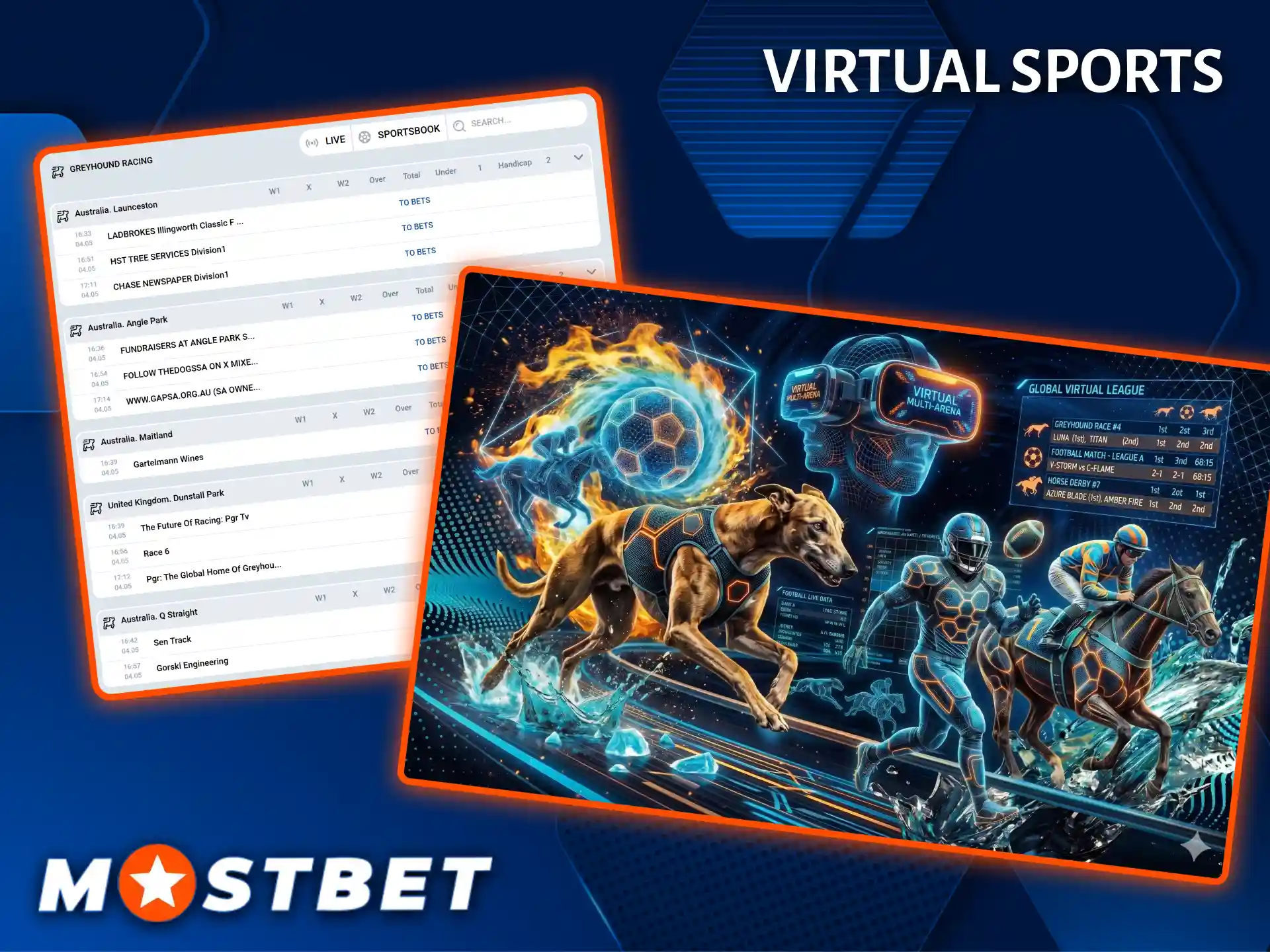 Enjoy non-stop action in Mostbet's innovative virtual sports betting section.