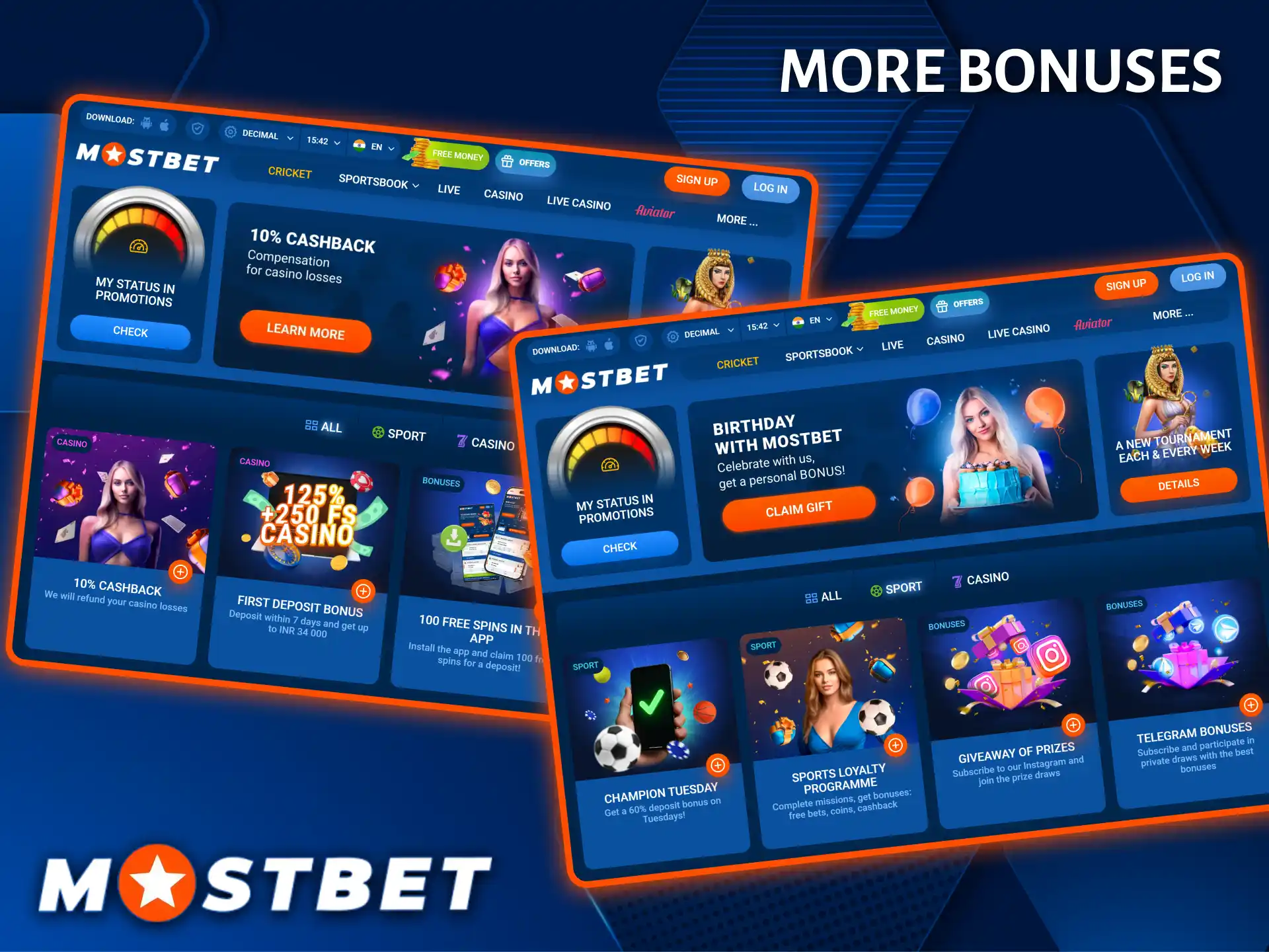 Discover a vast variety of promotions and bonuses available at the Mostbet bookmaker.