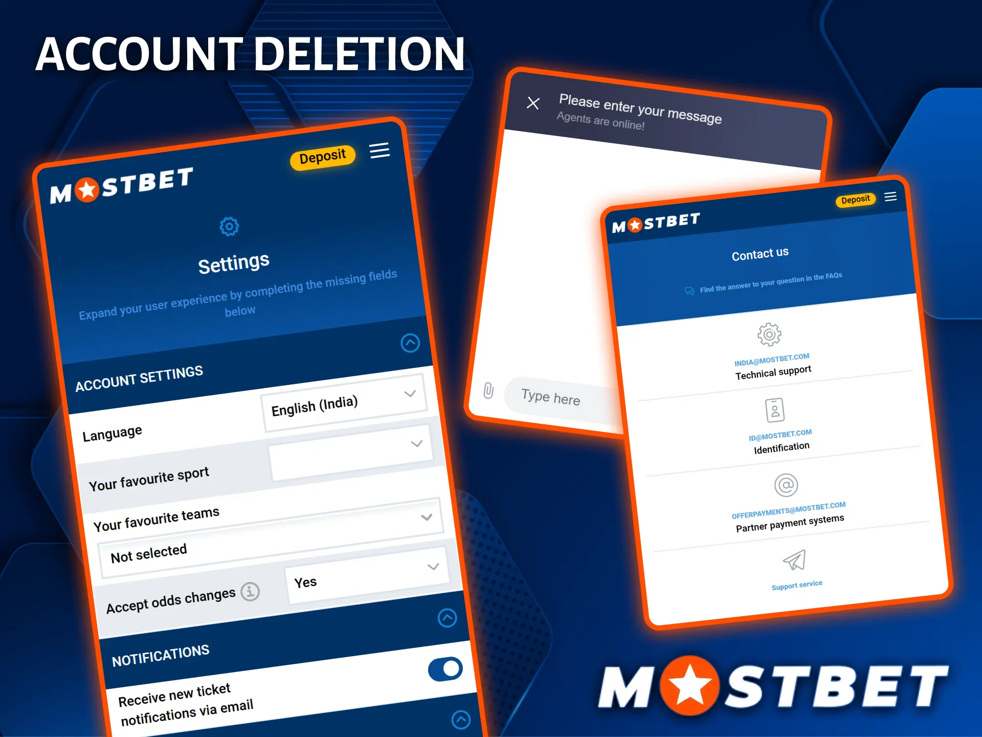 The bookmaker Mostbet respects players' choices and offers the option to delete an account.