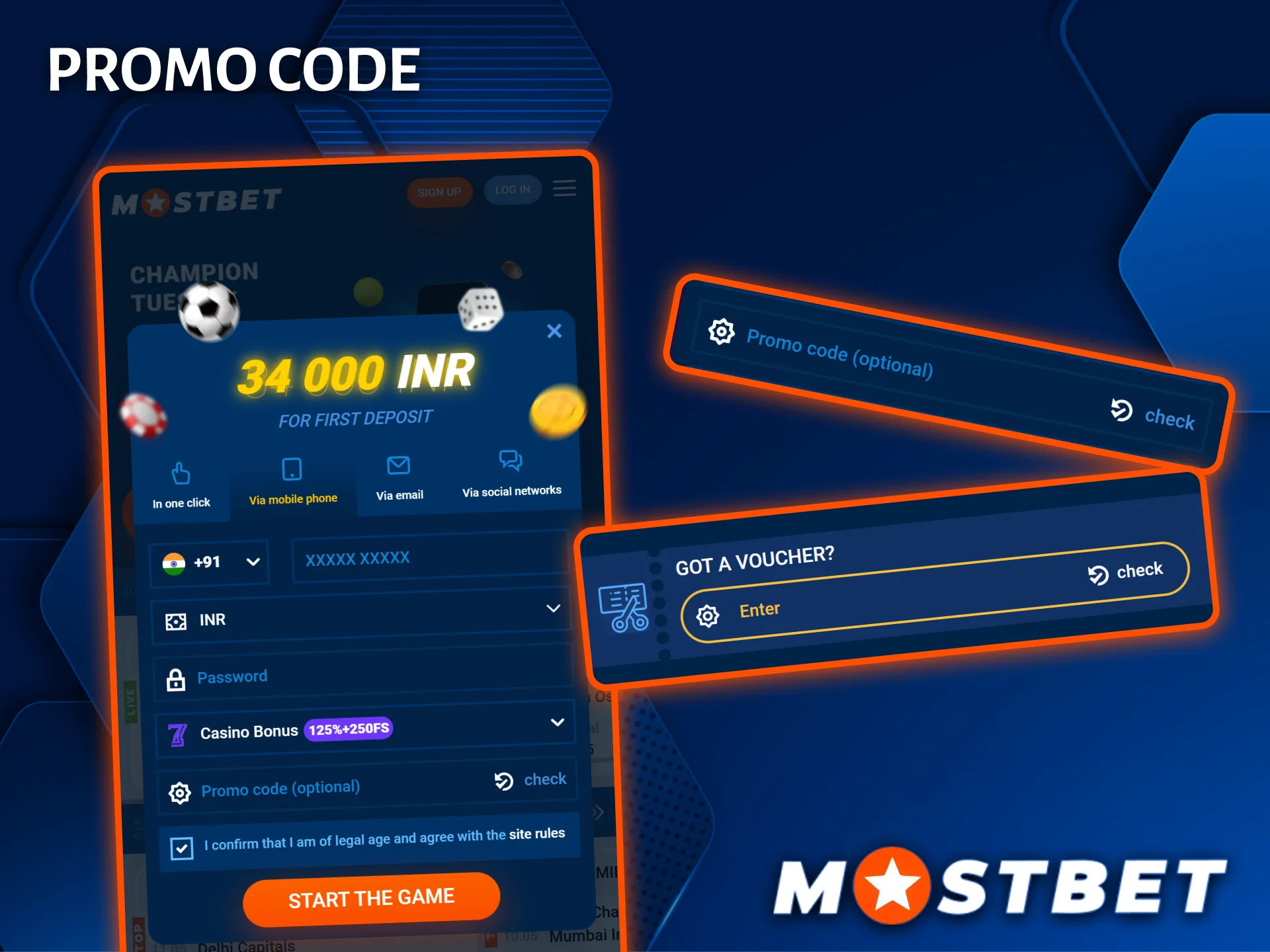 Receive exclusive rewards and generous bonuses by using a promo code at Mostbet Casino.