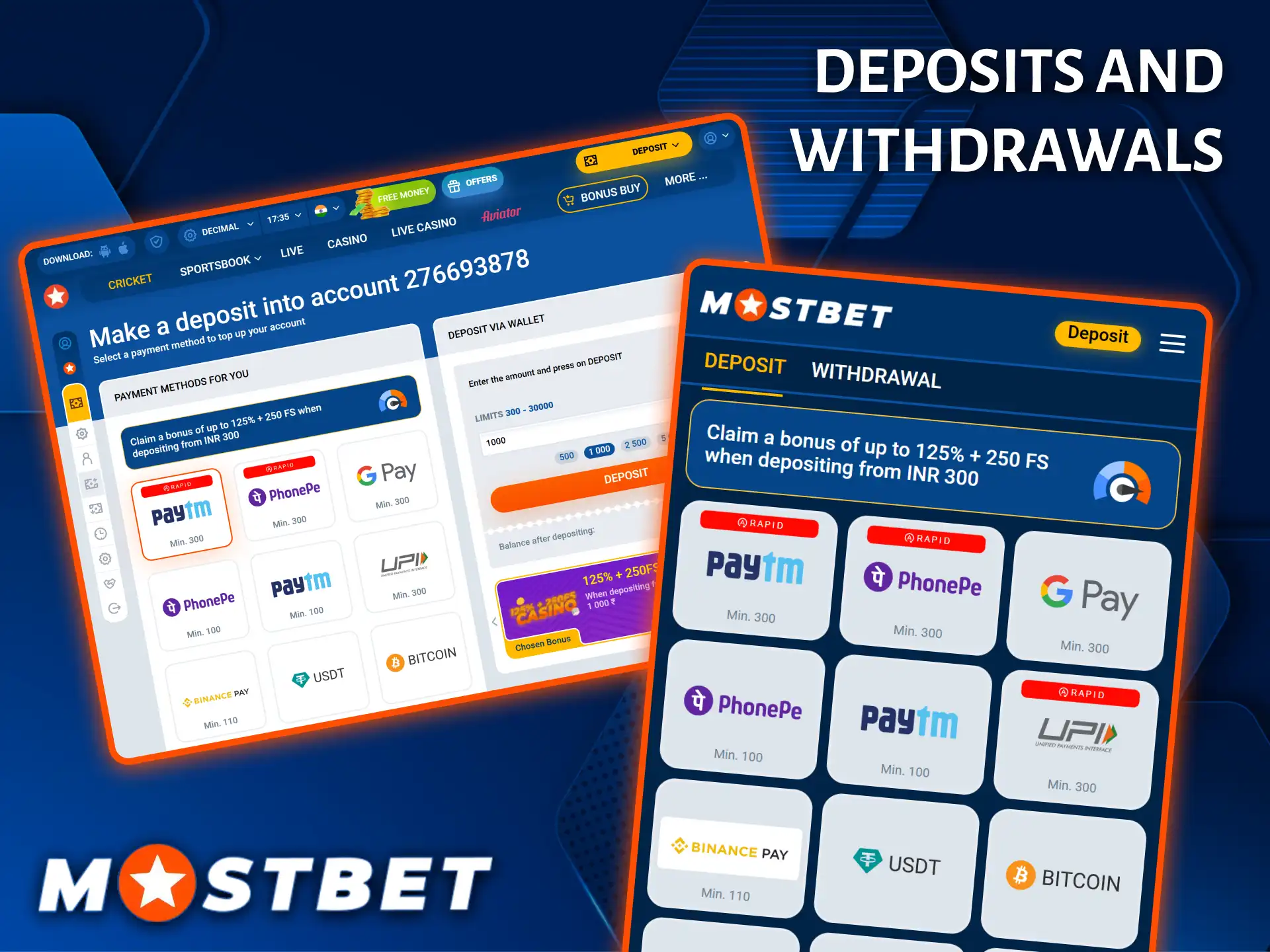 Mostbet provides secure payment methods for convenient account funding and fast withdrawals.