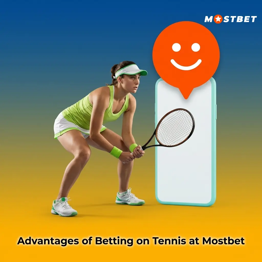 Mostbet tennis betting advantages in India showing tournaments, live odds, INR payments, and cash out features