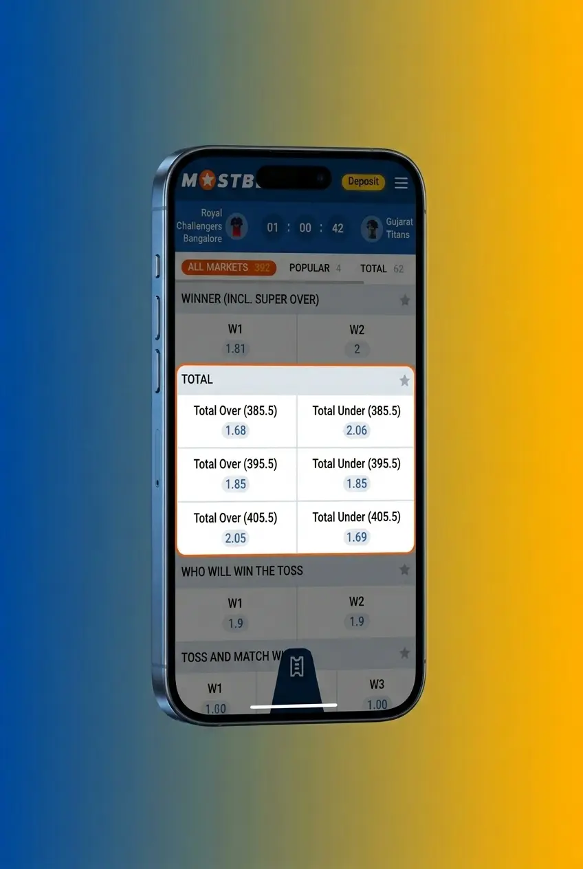 Step-by-step guide to placing a tennis bet on Mostbet app showing sports menu and bet slip in INR